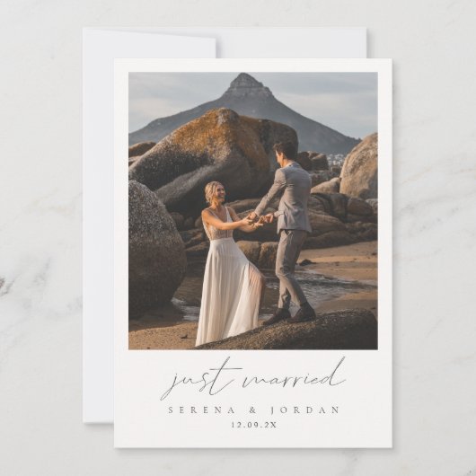 たった今結婚しました2写真QRコード結婚s 案内状 (正面)