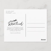 たった今結婚しました2枚の写真結婚が届いた ポストカード (裏面)