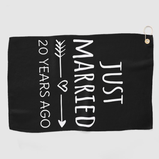 たった今結婚しました20年前 ゴルフタオル (横)