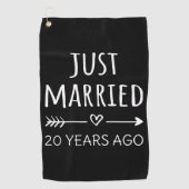 たった今結婚しました20年前 ゴルフタオル (正面)