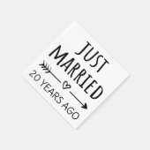 たった今結婚しました20年前 スタンダードカクテルナプキン (角)