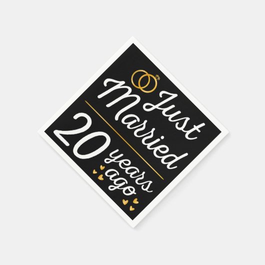 たった今結婚しました20年前II スタンダードカクテルナプキン (角)