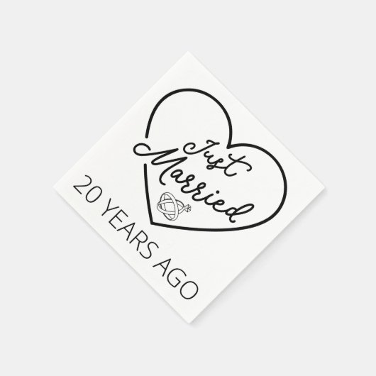 たった今結婚しました20年前III スタンダードカクテルナプキン (角)