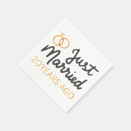 たった今結婚しました20年前IV スタンダードカクテルナプキン (角)