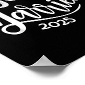 たった今結婚しました2025 – 花嫁&amp；花婿の結婚リングや輪 ポスター (角)