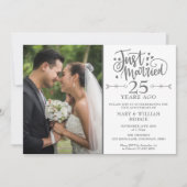 たった今結婚しました25周年記念結婚写真 招待状 (正面)