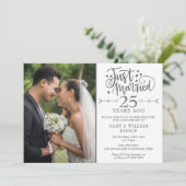 たった今結婚しました25周年記念結婚写真 招待状 (スタンド正面)