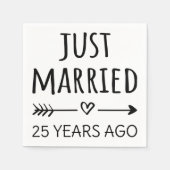 たった今結婚しました25年前 スタンダードカクテルナプキン (正面)