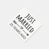 たった今結婚しました25年前 スタンダードカクテルナプキン (角)
