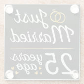 たった今結婚しました25年前II ガラスコースター (裏面)