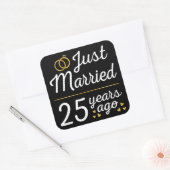 たった今結婚しました25年前II スクエアシール (封筒)