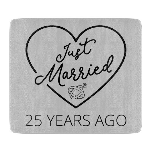 たった今結婚しました25年前III カッティングボード (正面)
