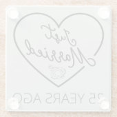 たった今結婚しました25年前III ガラスコースター (裏面)