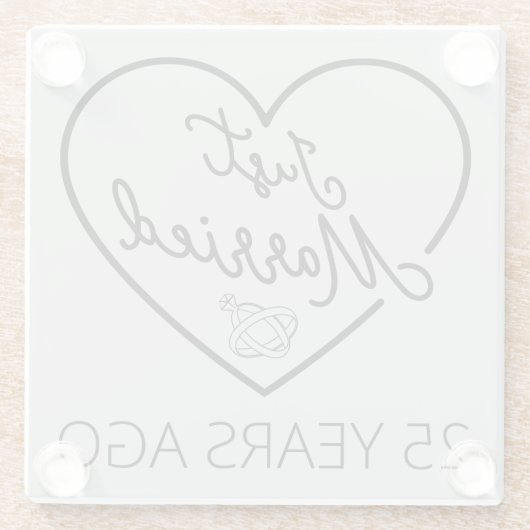 たった今結婚しました25年前III ガラスコースター (裏面)