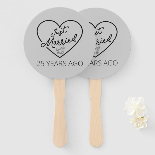 たった今結婚しました25年前III ハンドファン (正面&裏面)