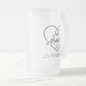 たった今結婚しました25年前III フロストグラスビールジョッキ (正面右)
