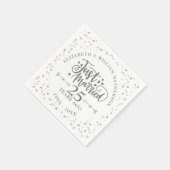 たった今結婚しました25結婚周年記念 スタンダードカクテルナプキン (角)
