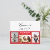 たった今結婚しました3写真結婚の発表 ポストカード (スタンド正面)