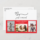 たった今結婚しました3写真結婚の発表 ポストカード (正面/裏面)