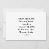 たった今結婚しました3写真結婚の発表 招待状 (裏面)