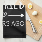 たった今結婚しました30年前 キッチンタオル (四つ折り)