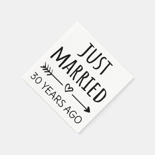たった今結婚しました30年前 スタンダードカクテルナプキン (角)