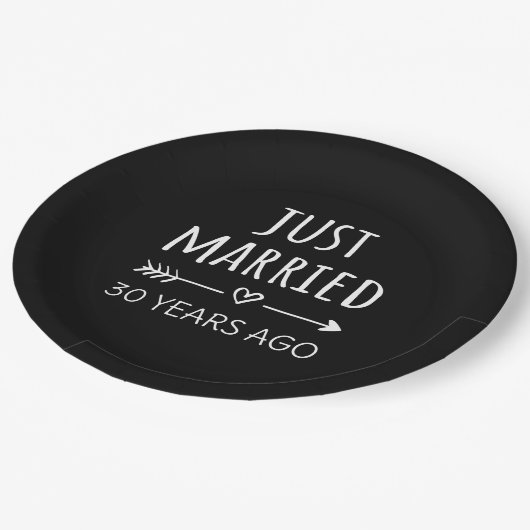 たった今結婚しました30年前 ペーパープレート (アングル)