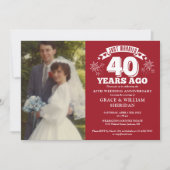 たった今結婚しました40周年記念結婚写真 招待状 (正面)