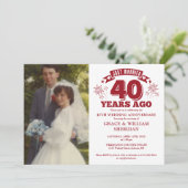 たった今結婚しました40周年記念結婚写真 招待状 (スタンド正面)