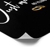 たった今結婚しました40年前おもしろい40th 結婚 Anniv ポスター (角)