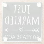 たった今結婚しました40年前 ガラスコースター (裏面)