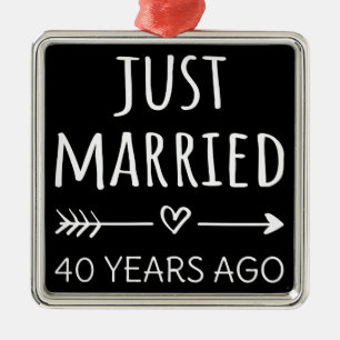 たった今結婚しました40年前 メタルオーナメント