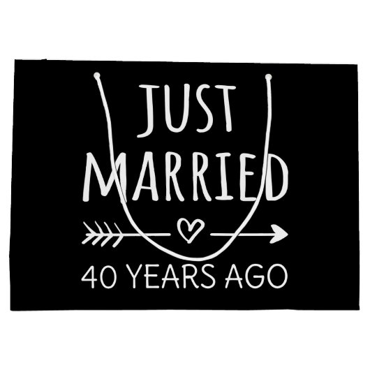 たった今結婚しました40年前 ラージペーパーバッグ (裏面)