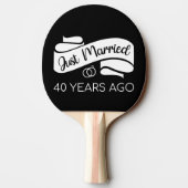 たった今結婚しました40年前V 卓球ラケット (裏面)