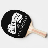 たった今結婚しました40年前V 卓球ラケット (横)