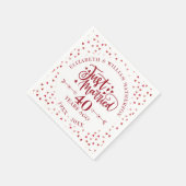 たった今結婚しました40結婚周年記念 スタンダードカクテルナプキン (角)