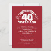 たった今結婚しました40結婚周年記念 招待状 (正面)