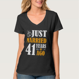 たった今結婚しました41年前41結婚周年 Tシャツ