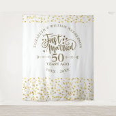 たった今結婚しました50周年結婚背景 タペストリー (正面)