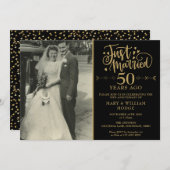 たった今結婚しました50周年記念結婚写真 招待状 (正面/裏面)