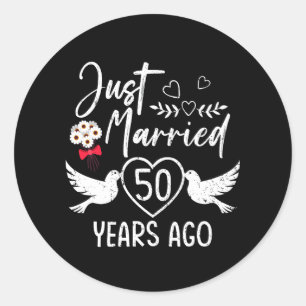 たった今結婚しました50年前50人目の夫妻アニーブ ラウンドシール