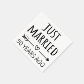 たった今結婚しました50年前 スタンダードカクテルナプキン (角)
