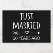 たった今結婚しました50年前 スパークリングワインラベル (シングルラベル)