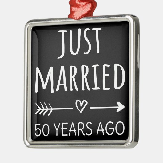 たった今結婚しました50年前 メタルオーナメント (左)