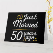 たった今結婚しました50年前II カード (黄色い花)