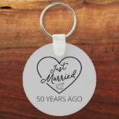 たった今結婚しました50年前III キーホルダー (正面)