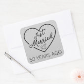 たった今結婚しました50年前III スクエアシール (封筒)