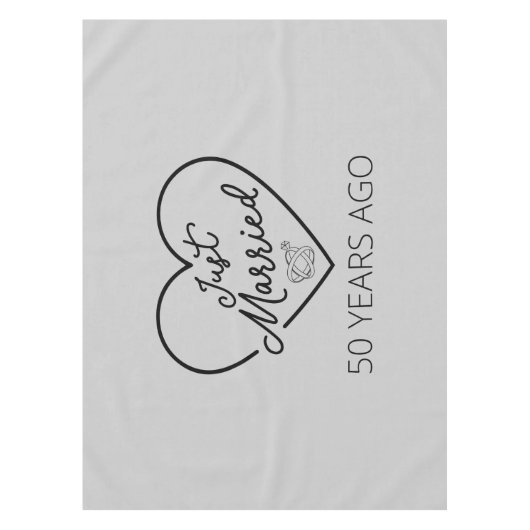 たった今結婚しました50年前III テーブルクロス (正面)