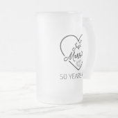 たった今結婚しました50年前III フロストグラスビールジョッキ (正面右)