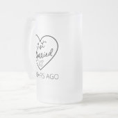 たった今結婚しました50年前III フロストグラスビールジョッキ (正面左)